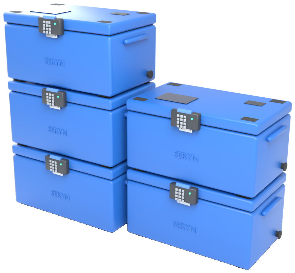 A stack of Seryn crates